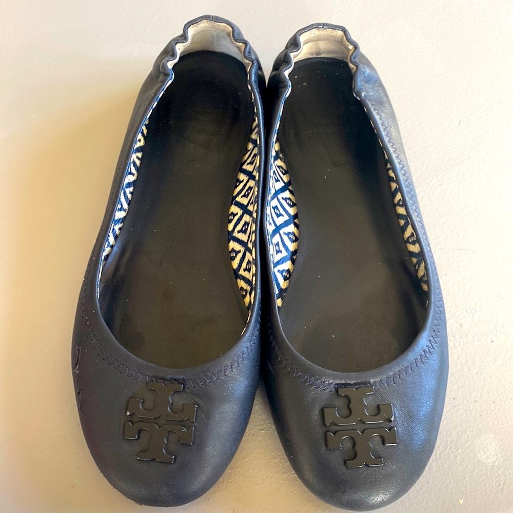 Tory Burch Minnie Travel ballet navy size 6